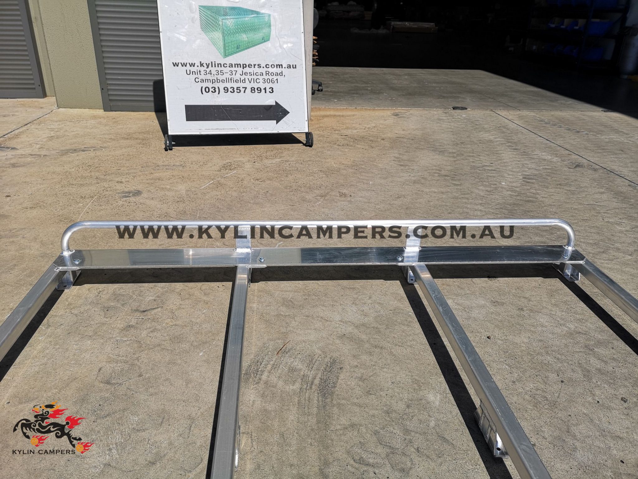 1.8m x 1.5m Silver Ute Canopy Roof Top Tent Rack Kylin Campers