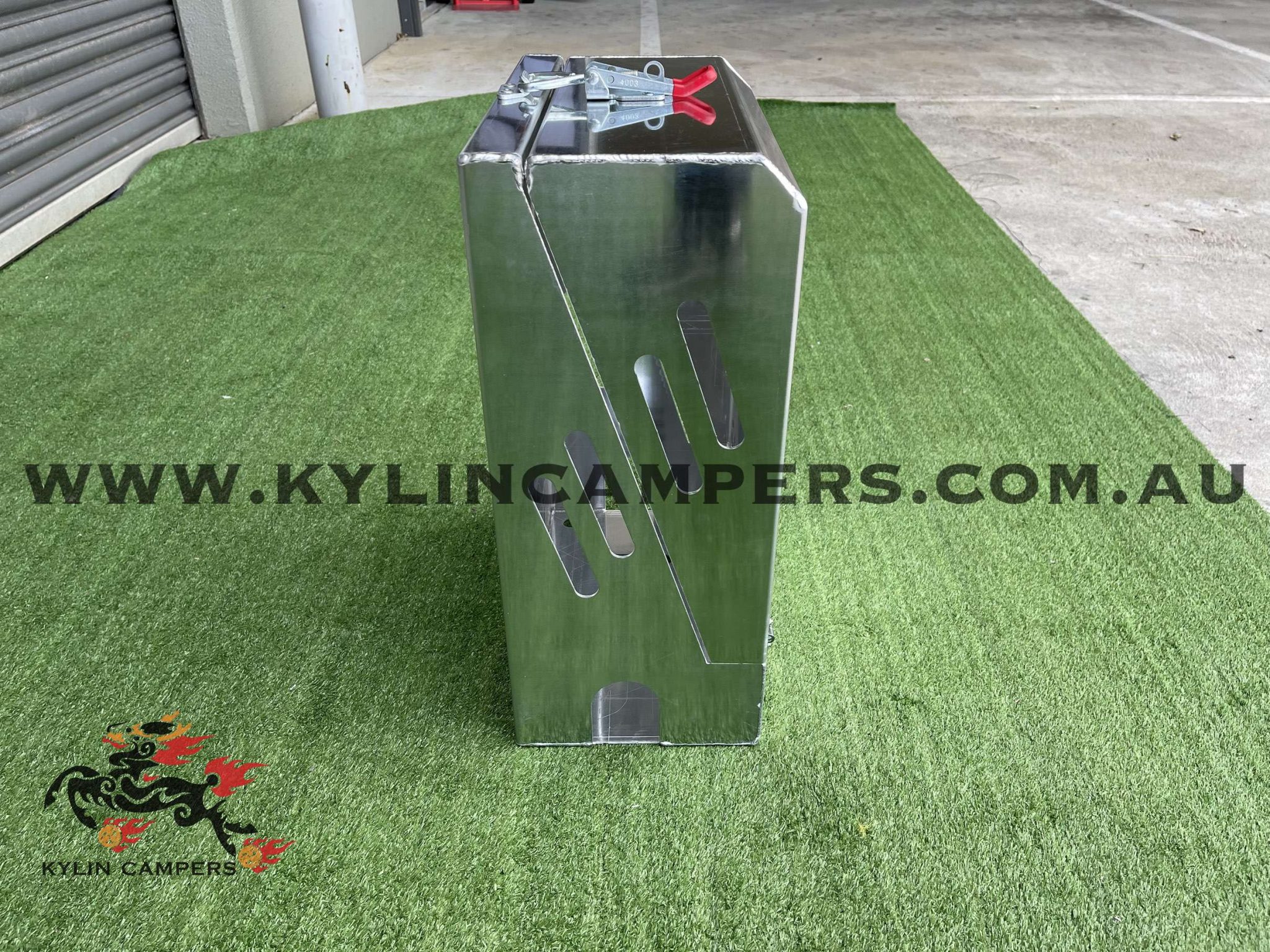 3mm Flat Aluminium 20L Lockable Jerry Can Holder for Ute CanopyKylin