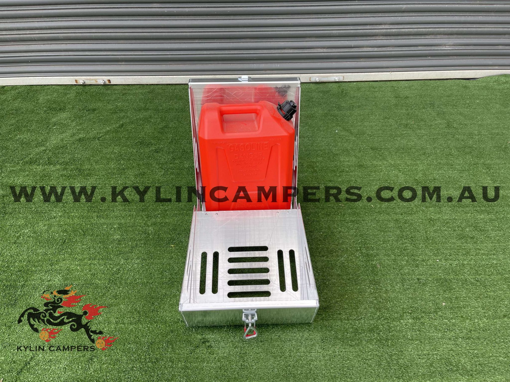 3mm Flat Aluminium 20L Lockable Jerry Can Holder for Ute CanopyKylin