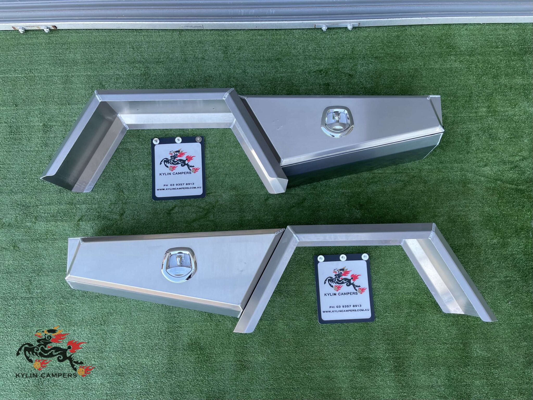 Ute Tray Wheel Guards and 880mm Double Tapered Toolboxes PackageKylin