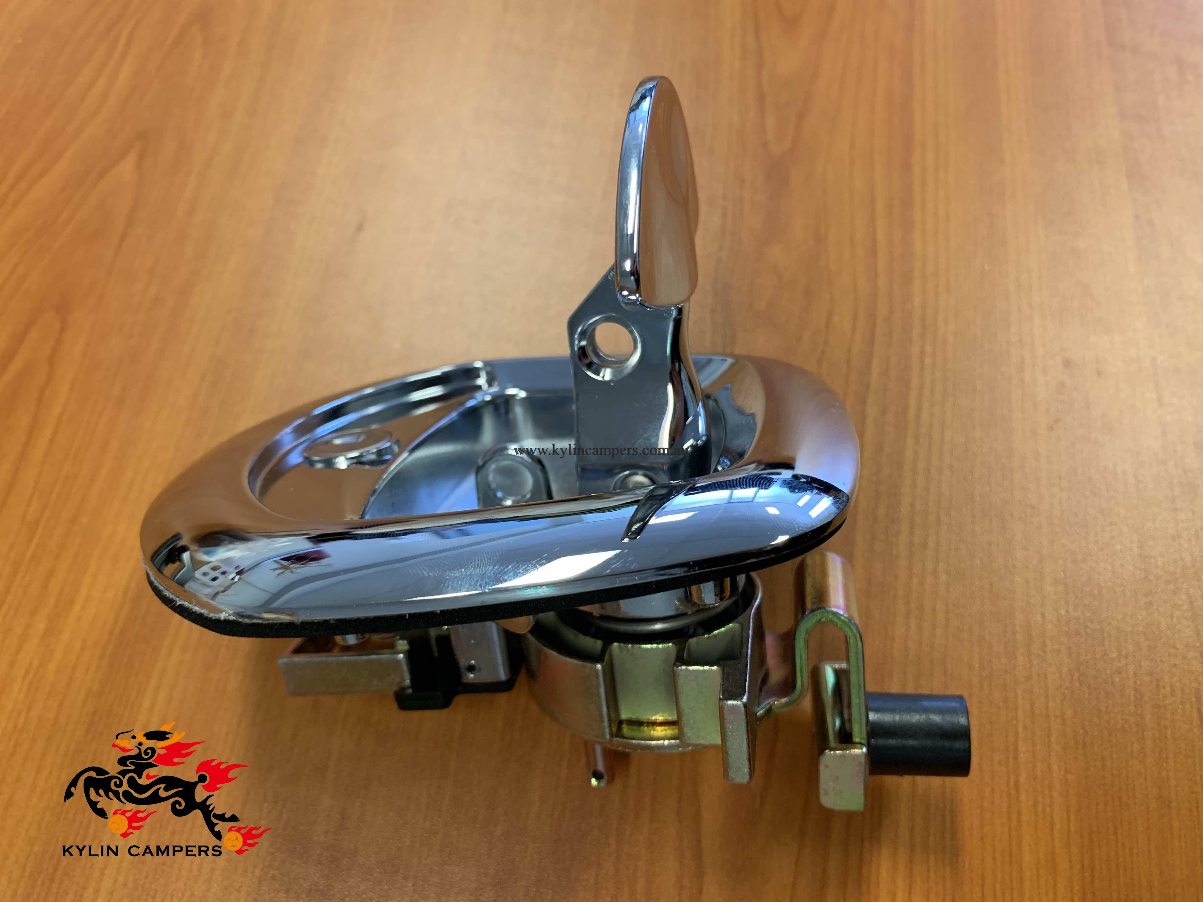 Chrome Whale Tail Lock for Ute Canopy Kylin CampersKylin Campers