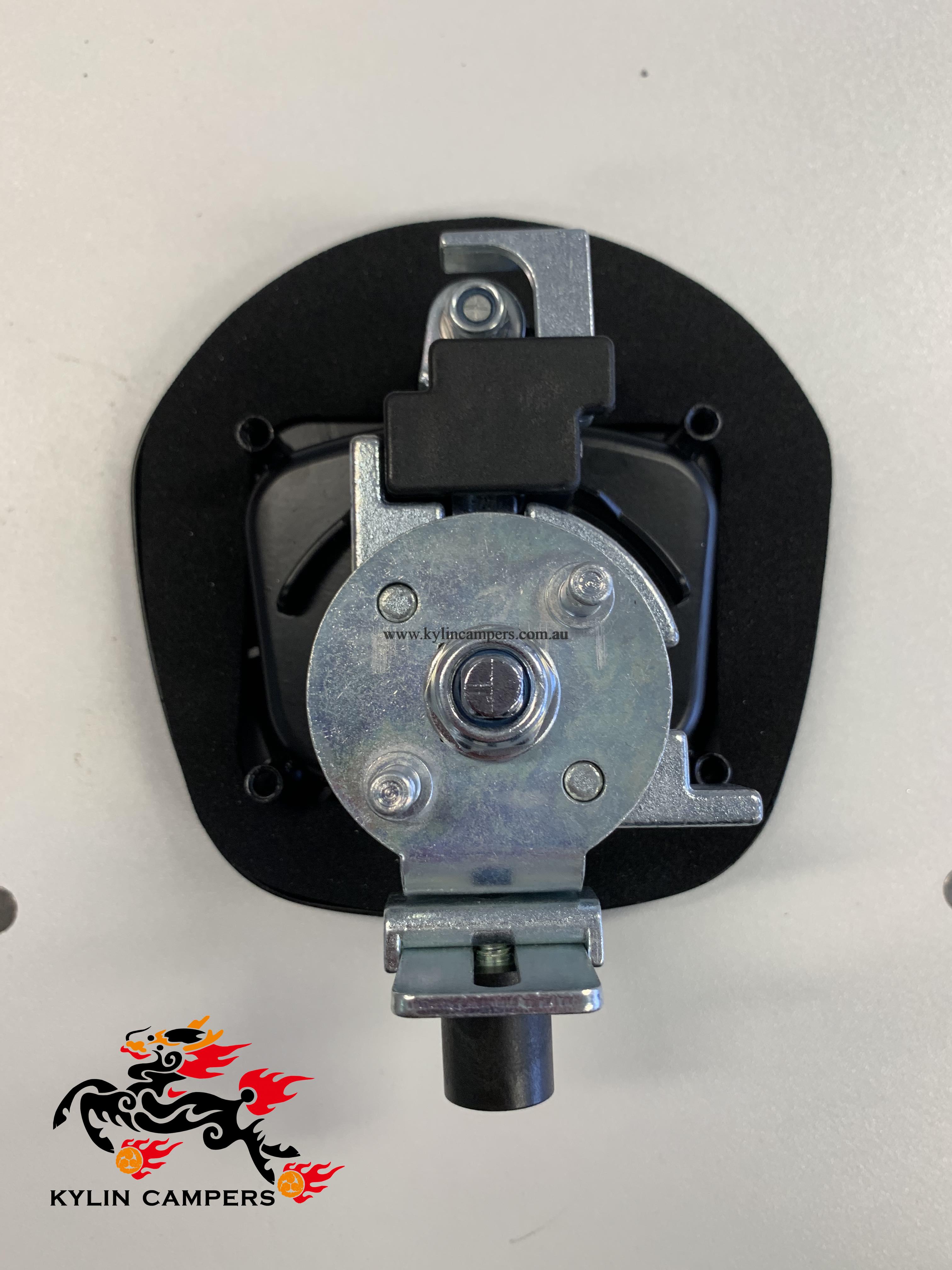 Black Whale Tail Lock for Ute Canopy Kylin CampersKylin Campers