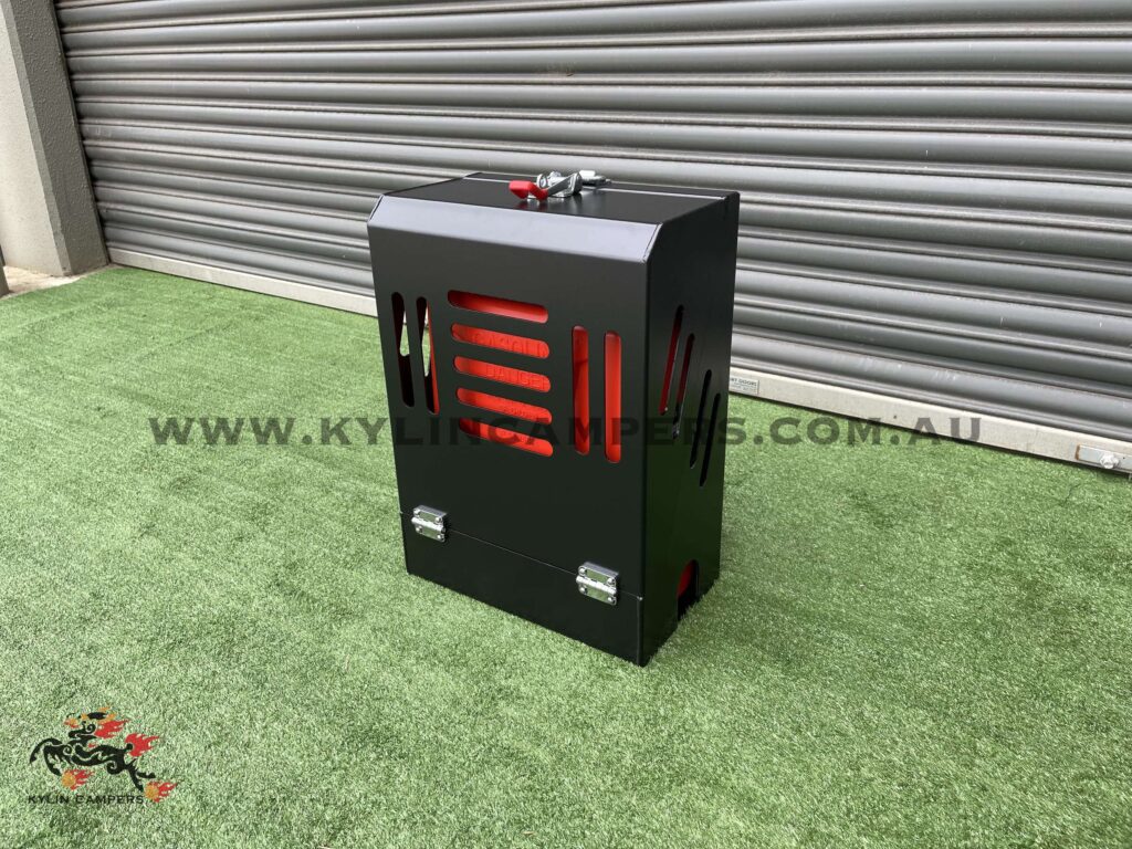 3mm Black Aluminium 20L Lockable Jerry Can Holder for Ute CanopyKylin