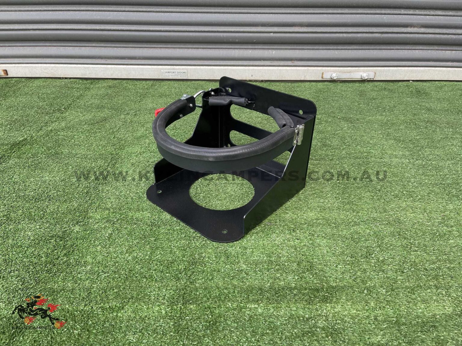 Black Gas Bottle holder for Ute Canopy (3mm) Suit 4kg Gas BottleKylin