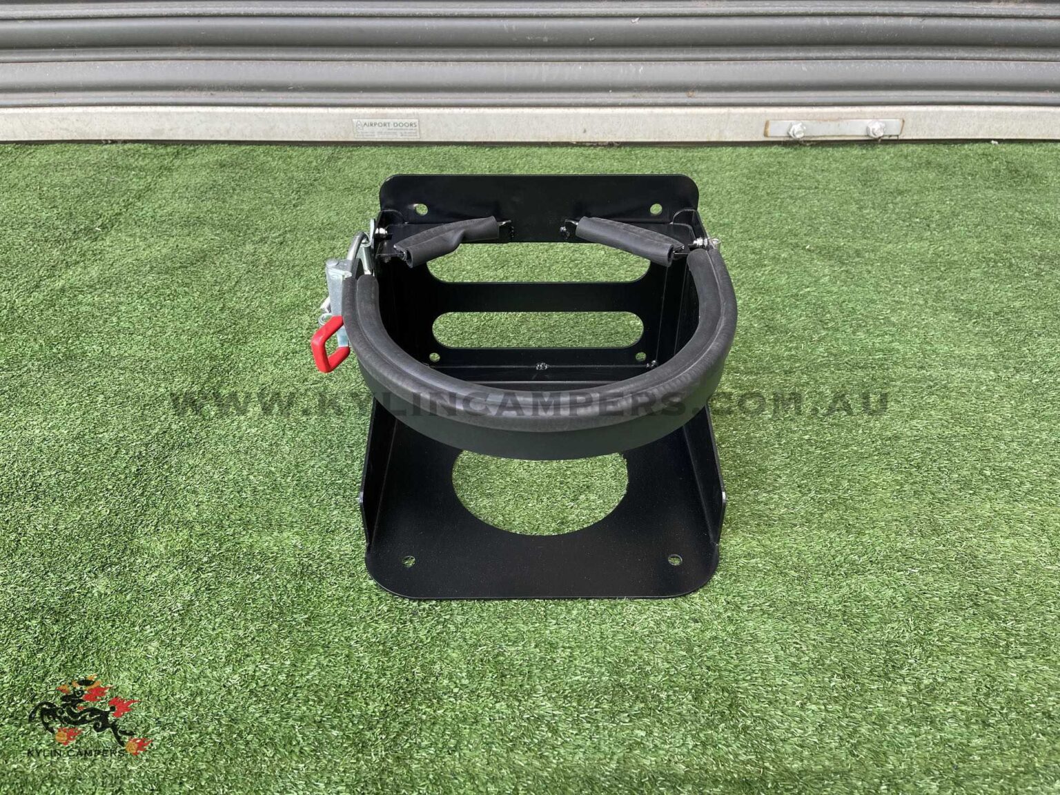 Black Gas Bottle holder for Ute Canopy (3mm) Suit 4kg Gas BottleKylin