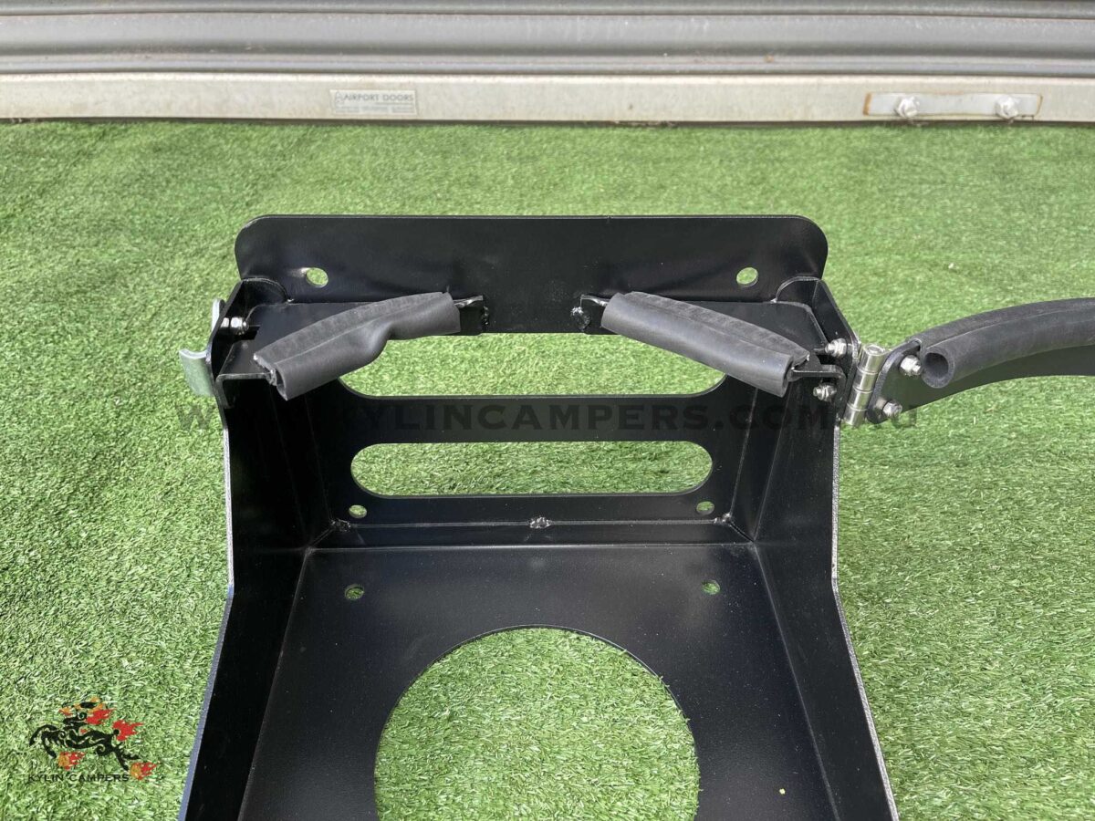 Black Gas Bottle holder for Ute Canopy (3mm) Suit 4kg Gas BottleKylin